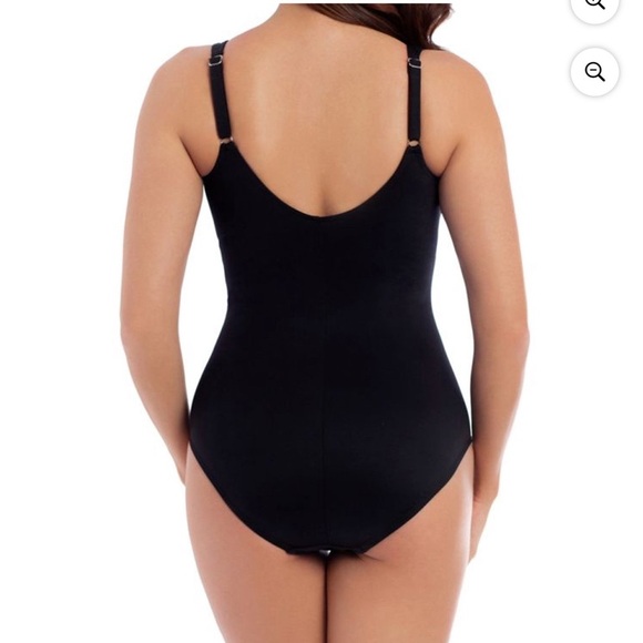 Miraclesuit BLACK Must Haves Solid Sanibel Underwire One-Piece Swimsuit US 14 - Picture 2 of 13